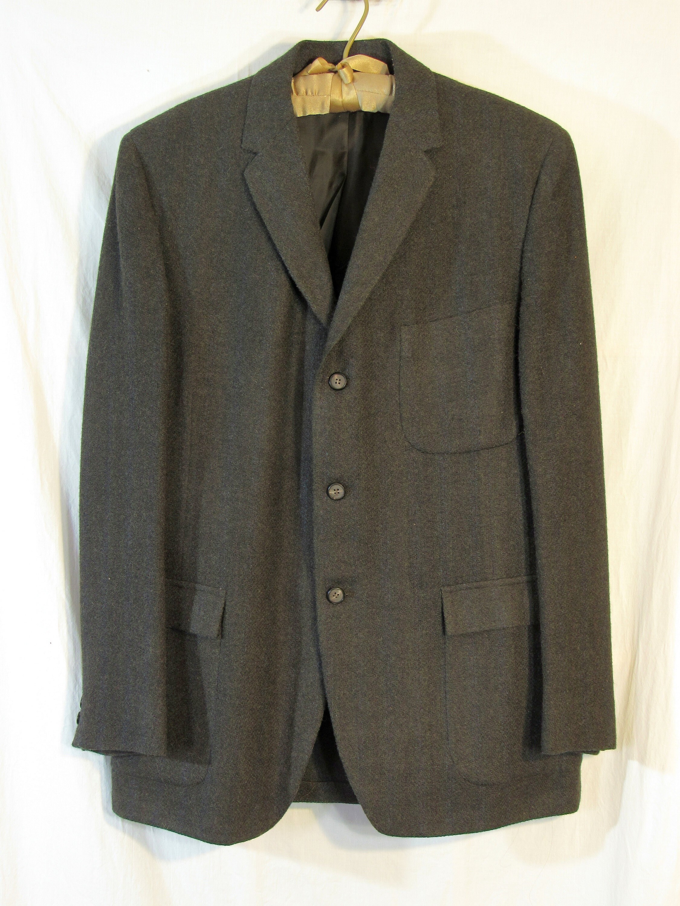 Norwegian Wool Pure Cashmere Topcoat Navy - XXL (US 46-48 / It 56-58)