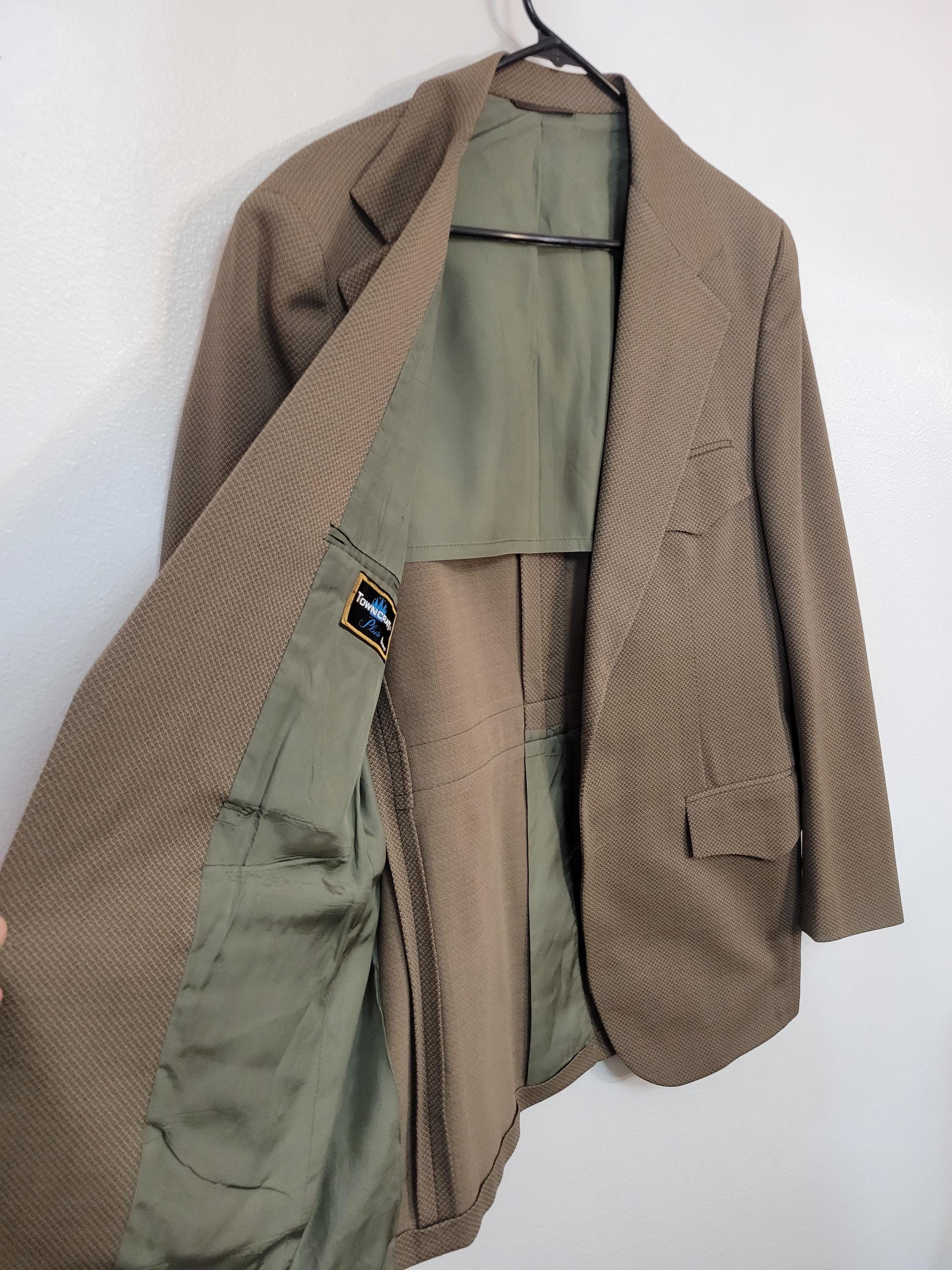 Vintage 1970s Jcpenney Towncraft Plus Greenish Brown Tiny Vintage 1970s Jcpenney Towncraft Plus Greenish Brown Tiny