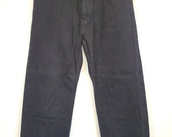 ¡Pantalones vaqueros Levi's Silvertab vintage para hombre, talla 32x29, de mezclilla negra, bajos y holgados! En perfecto estado, posiblemente sin usar, ¿quizás lavados? ¡Color intenso, perneras anchas!