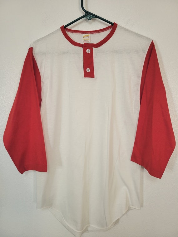 Vintage 1970s to early 80s Sportswear brand red/w… - image 1