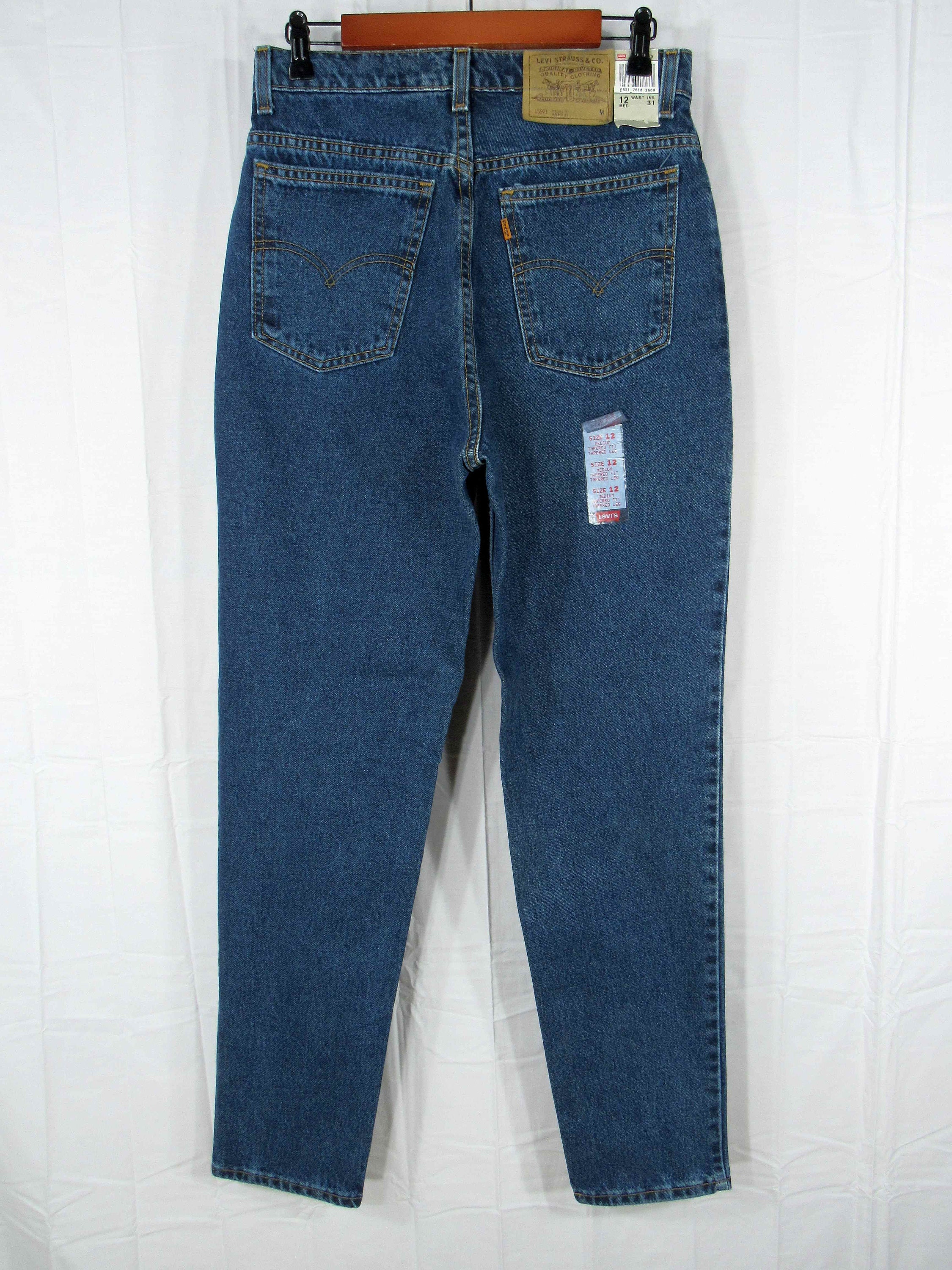 Deadstock 90s Vintage Levi's Women's Orange Tab 15921 Blue Denim