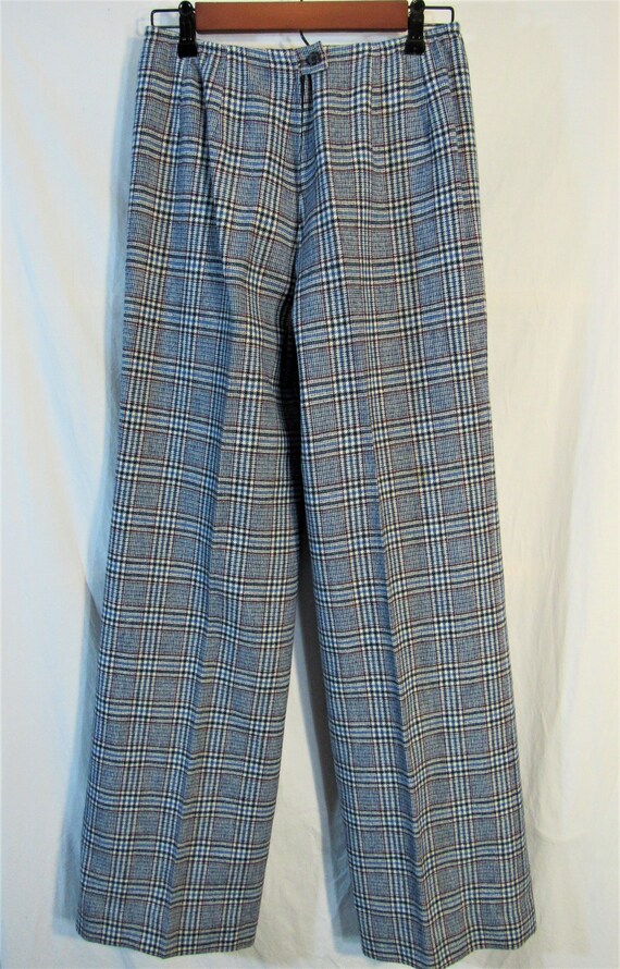 Vintage Pendleton Blue and Red Houndstooth Check … - image 4
