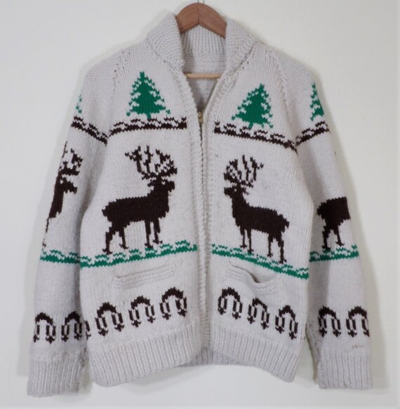Mary Maxim "Reindeer" Elk Deer Cowichan-Style Card