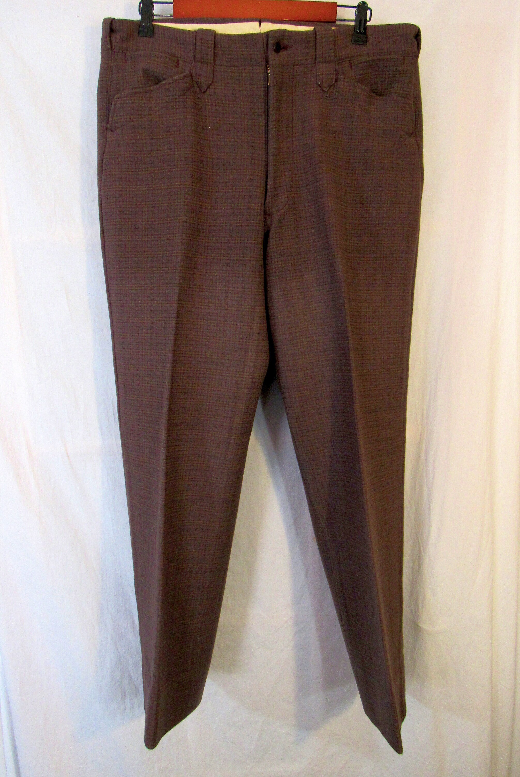 vintage Jaymar 100% Wool green/blue Plaid Pants Slacks (size men's