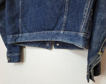 Vintage 1960's 60s Jcpenney Penneys Foremost Medium Blue Selvedge