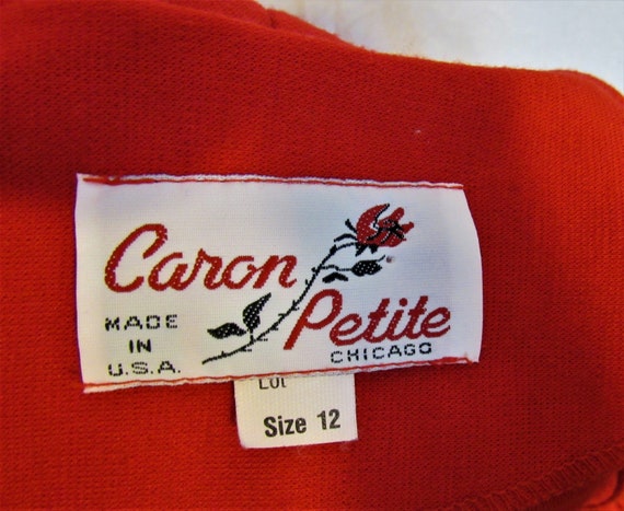 Vintage 1980s? Caron Petite Chicago Red and Black… - image 2