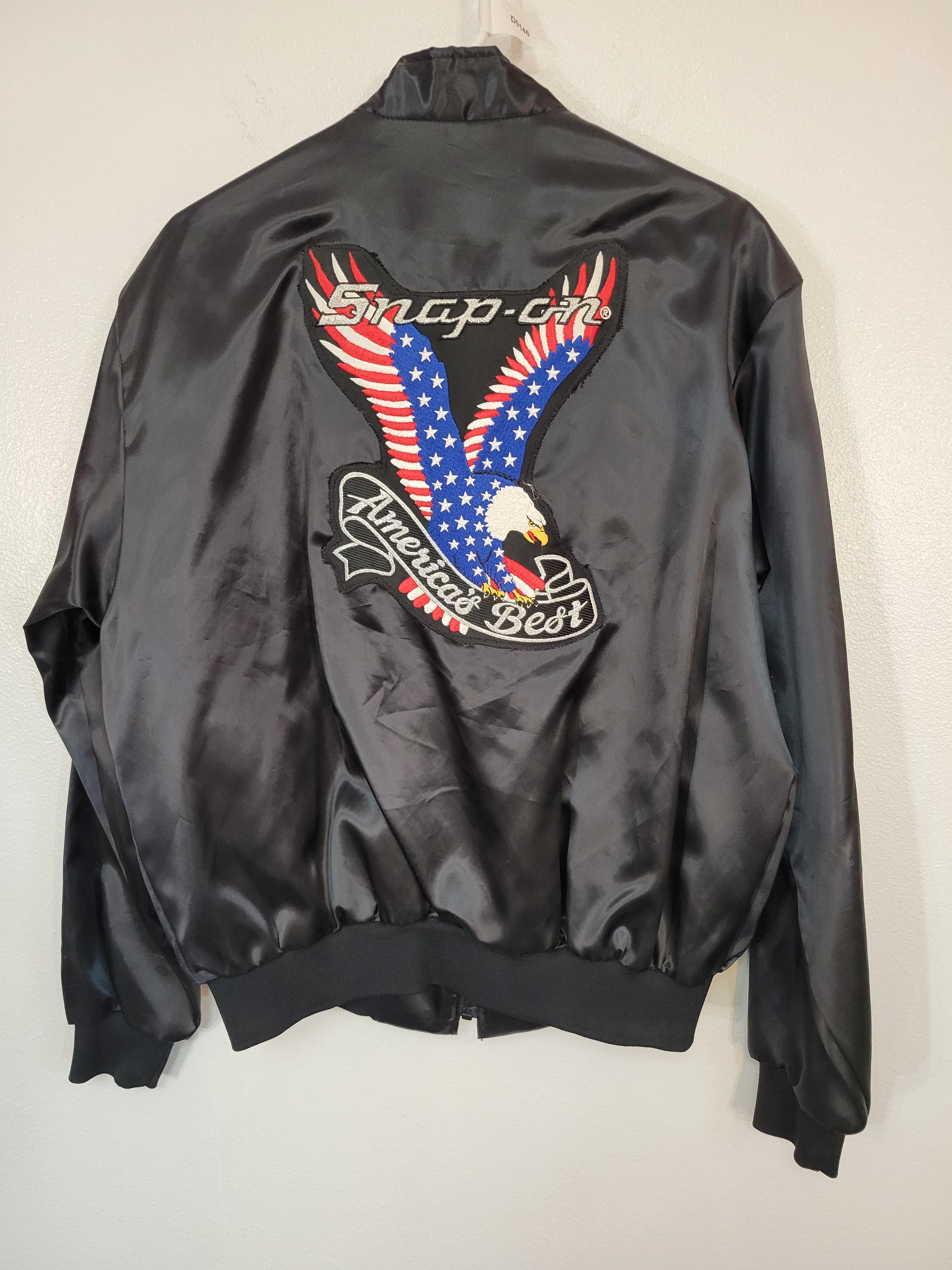 Vintage Swingster SNAP ON Satin Bomber Jacket Men's L Cafe Collar
