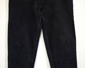 ¡Jeans Levi's 560 de 1996! Negros, corte holgado, pierna cónica, etiqueta naranja, etiqueta marrón. Talla 35x35, fabricados en EE. UU. En muy buen estado, casi nuevos. ¡Sin lavar!
