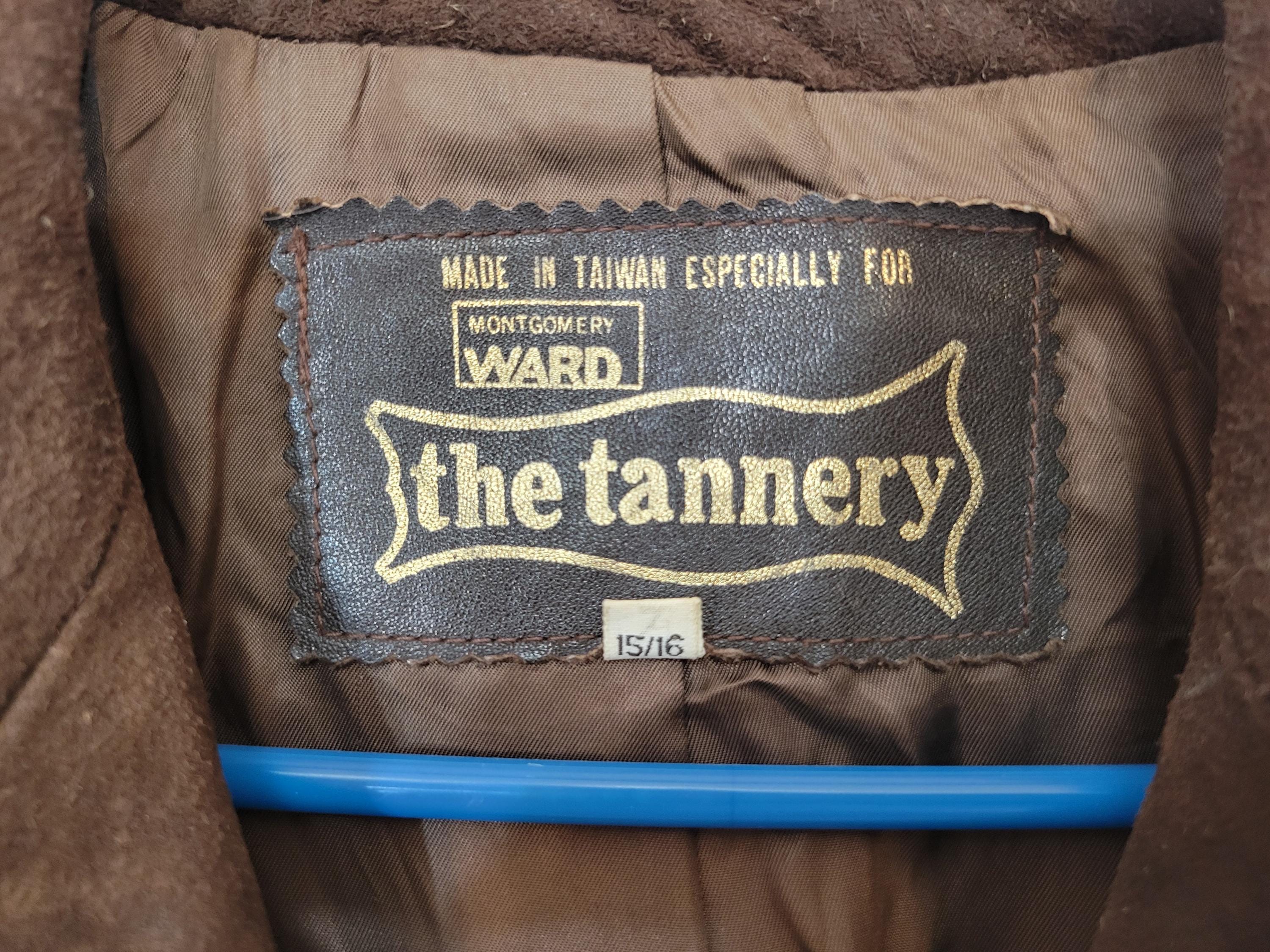 Vintage Montgomery Ward the Tannery Women's 15 / 16 Heavy Suede