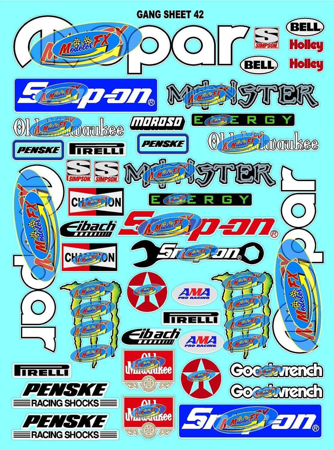 thumbnail image 2 of White Vinyl Silver Bullet Racing Sticker Sheet - 5-Piece Decal Set For RC Models (1/8, 1/10, 1/12 Scale) 2 of 5