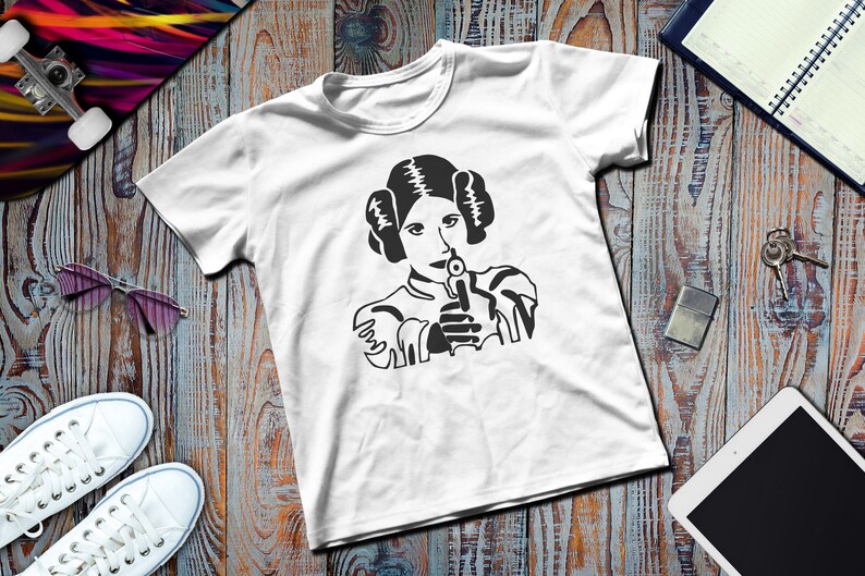 Princess Leia SVG GRL PWR Silhouette svg Star Wars Disney ...