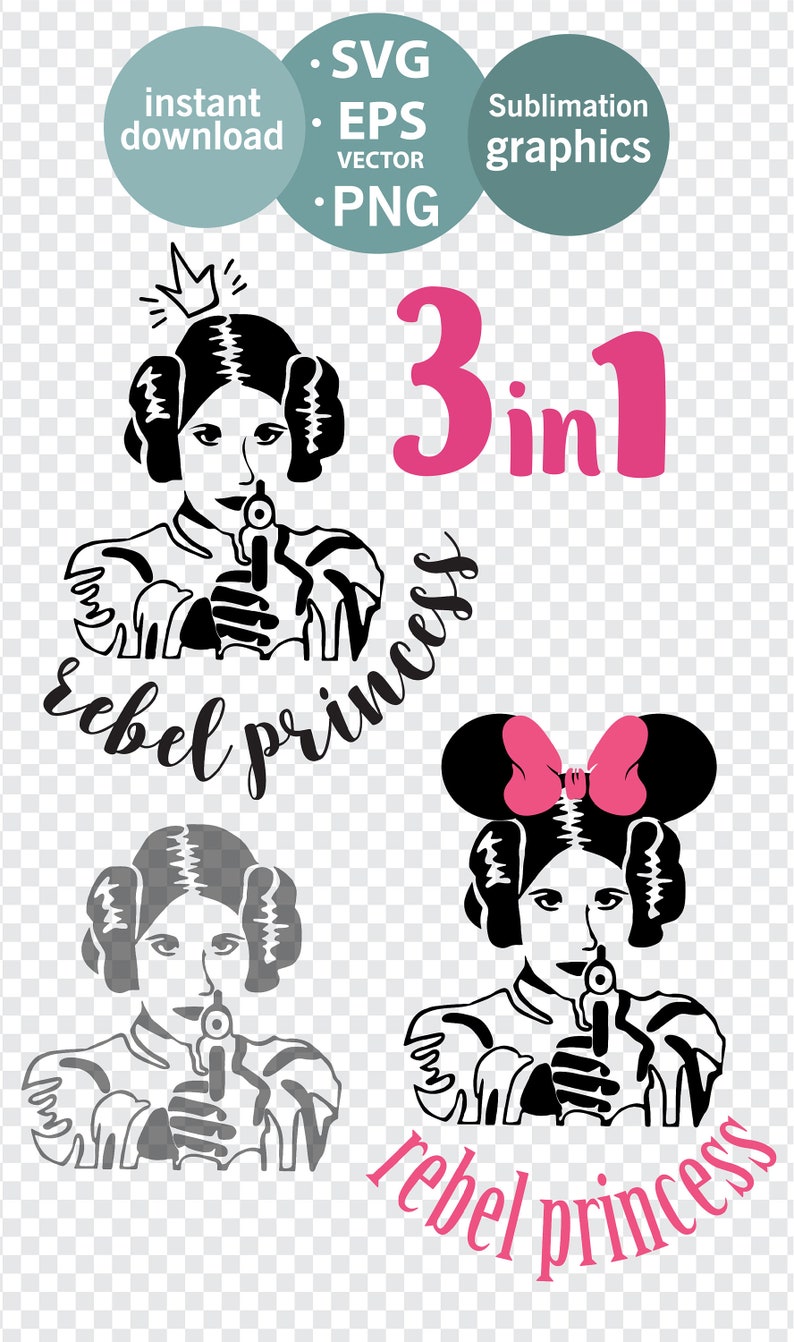 Download Star Wars Disney Rebel Princess Silhouette Svg Princess Leia Svg Clip Art Art Collectibles Myriam Com Tn