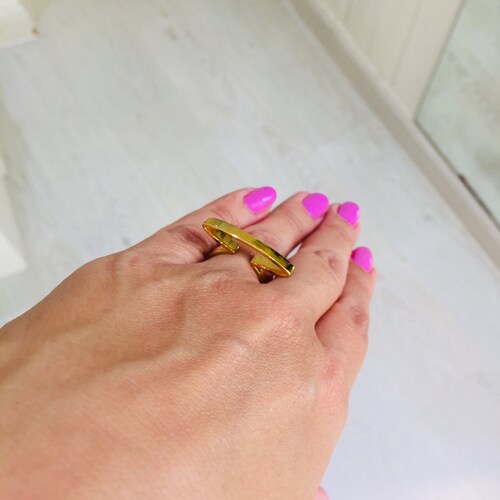 Oval Ring Perfect for Original shops People, Solid 925 Sterling Silver, 18k Gold Plated with Free Shipping on everything!