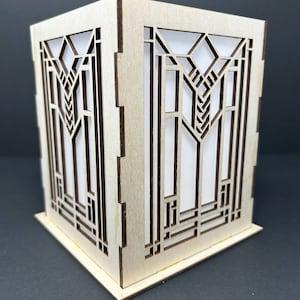 Candle Lantern Frank Lloyd Wright style candle holder prairie style Frank Lloyd Wright gift
