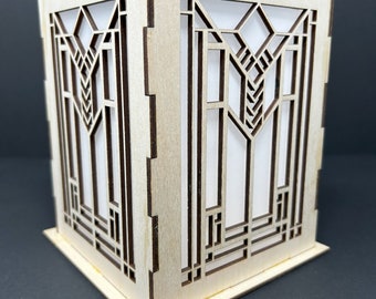 Candle Lantern Frank Lloyd Wright style candle holder prairie style Frank Lloyd Wright gift