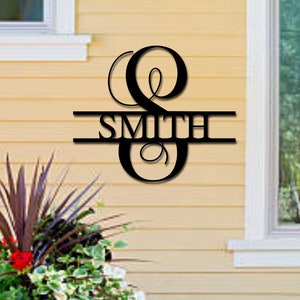 Last Name Metal Sign, Family Name Sign, Personalized Metal Wall Decor, Housewarming Gift, Welcome Sign for Front Porch, Metal Monogram  Sign