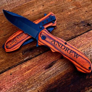 Engraved Hunting Knife, Personalized Pocket Knife, Hunting Gifts for Men, Gift for Hunter, Gift for Boyfriend Knife Boyfriend Gift, Hunter