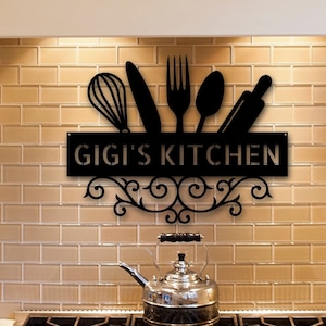 Kitchen Wall Decor, Grandma, Nana, Mom Farmhouse Decor, Personalized Gift for Her, Mother&#39;s Day Gift, Kitchen Sign for Here, Kitchen Sign