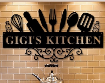 Kitchen Wall Decor, Grandma, Nana, Mom Farmhouse Decor, Personalized Gift for Her, Mother's Day Gift, Kitchen Sign for Here, Kitchen Sign