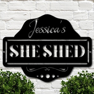 She Shed Signs Personalized, She Shed Metal Sign, Gift for Her, She Shed Gifts, Metal She Said Sign, Custom She Shed Sign, She Shed Decor
