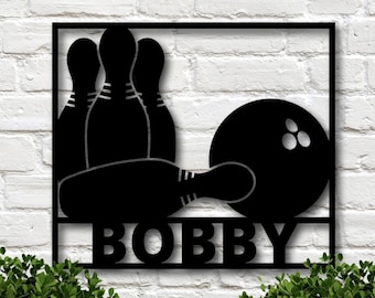 Personalized Bowling Gifts, Gift for Bowler, Bowler Gift, Bowling Wedding Gift, Custom Bowling Sign, Bowling Birthday Gift, Bowling Bowler