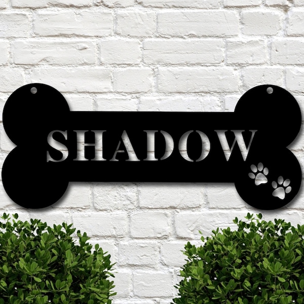 Gift for Dog Lovers, Personalized Dog Name Sign, Custom Dog Metal Sign, Dog Name Personalized, Dog Housewarming Gift, Dog House Sign Indoor