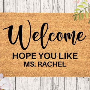 Hope You Like Ms. Rachel Doormat, Funny Doormat, Housewarming Gift, Ms. Rachel Gift, Miss Rachel Gift, Ms Rachel Door Mat, Ms Rachel Decor