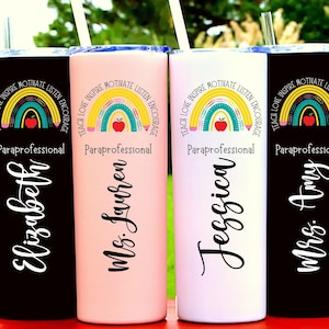 Paraprofessional Gift, Paraprofessional Tumbler, Para Teacher Gift, Paraprofessional Cup, Para Life, TA Crew, Teacher Assistants Gift Name