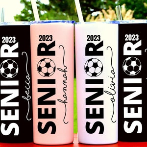 Soccer Gifts for Seniors, Personalized Soccer Tumbler, Soccer Gifts for Players, Soccer Player Gifts, Senior Soccer Gift Soccer Senior Night