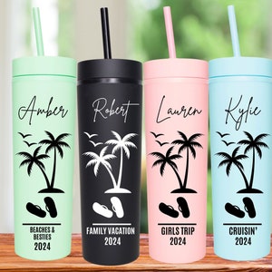 Cruise Tumbler, Personalized Vacation Tumbler, Cruise Cups Personalized, Family Vacation Cups, Beach Vacation Tumbler, Girls Trip, Beach Cup