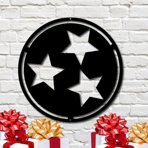 Tennessee Tristar Custom Metal Sign | Metal Tristar | Tenneesee Home Decor | House Warming Gift | Tristar Gift | Tristar Wall Art