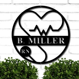 Personalized Nurse Sign, Personalized Nurse Gift, Nurse Decor, RN Gifts, LPN Gifts, CNA Gifts, Doctor Gift, Personalized Metal Sign Nurse