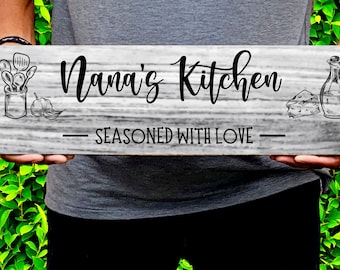 Personalized Kitchen Sign, Kitchen Signs, Kitchen Decor, Mother's Day Gift, Decor for Kitchen Cabinets, Kitchen Wall Decor Kitchen Gift Idea