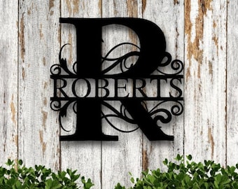 Personalized Iron Sign, Last Name Iron Sign, Iron Wall Art With Name On It, Iron Sign Outside, Metal Name Sign, Engraved for Outside, Iron