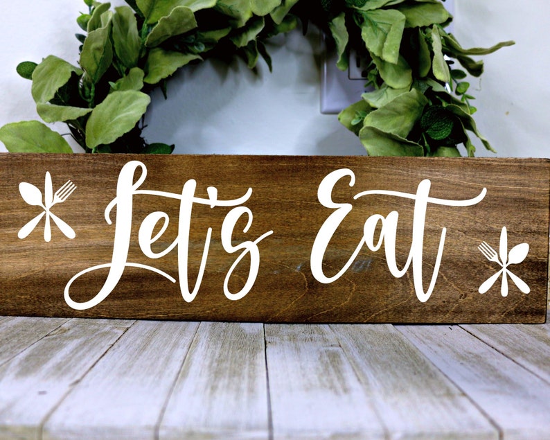 Kitchen Decor Lets Eat Sign Kitchen Signs for Wall Kitchen - Etsy