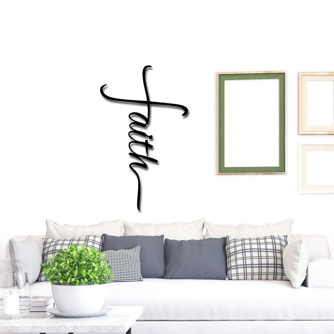Wall Cross Decor | Metal Faith Cross | Cross Wall Sign | Baptism Gift ...