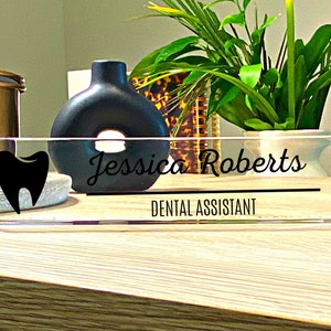Dental Graduate Gift Personalized Dentist Gift Dental Graduation Gift Customized Dental Desk Decor Desk Name Plate Acrylic Gift for Him