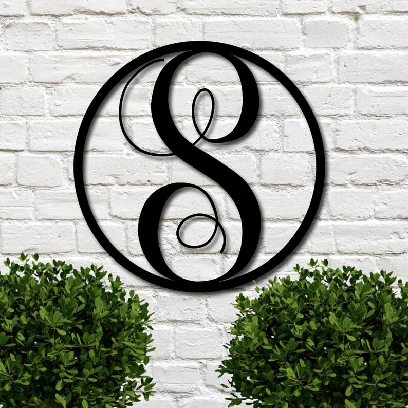 Metal Letters for Wall Metal Initial Sign Initial Wall Etsy