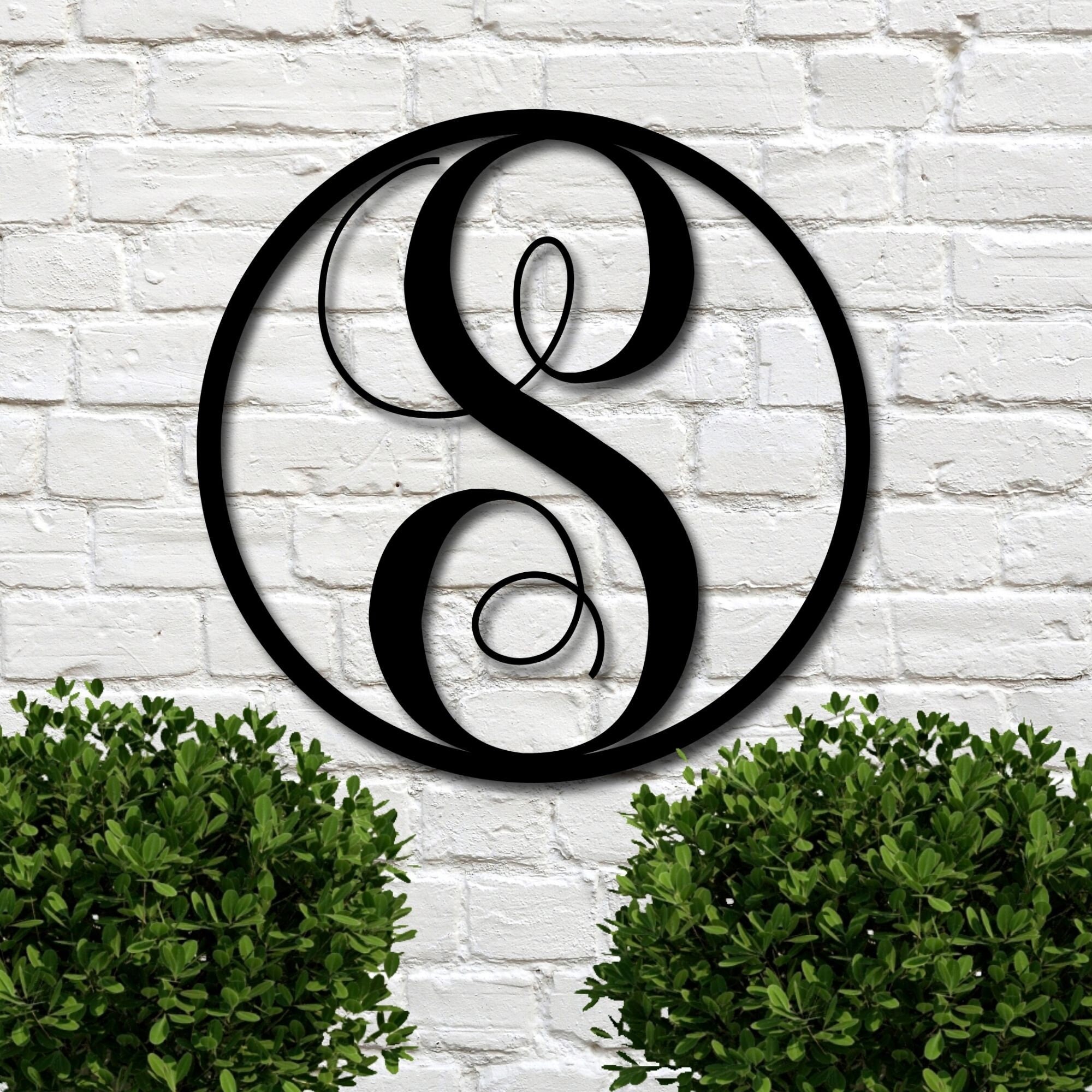 Metal Letters for Wall ~ Metal Initial Sign ~ Initial Wall Decor ~ Large Monogram Metal Sign ~ Initial Door Wreath ~ Large Letter Art Decor