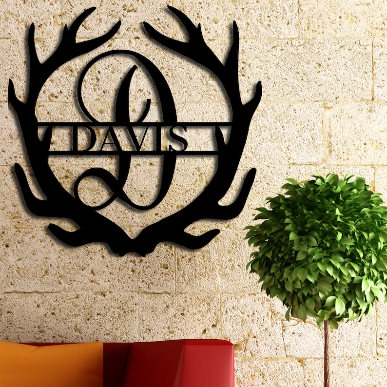 Metal Laser Cut Wall Art Metal Last Name Sign Metal Letters Etsy