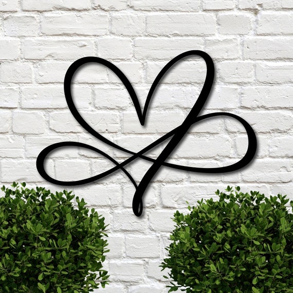 Infinity Heart Metal Design Infinity Symbol Wall Art Love Infinity Sign  With Heart Intertwined Infinity Family Sign Wedding Gift - Etsy