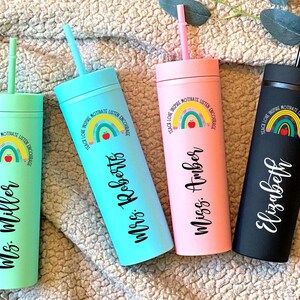 Teacher Straw Cup, Teacher Tumbler Personalized, Teacher Appreciation Gifts, Teacher Cups, End of Year, Back to School, Tumbler Teacher Gift