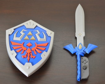 Zelda Skyward Sword Switch Joy Con Sword And Shield Etsy Uk
