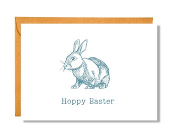 Hoppy Easter | Easter Card | Bunny Card | EA6