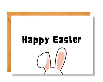 Happy Easter | Easter Card | Bunny Ears | EA8