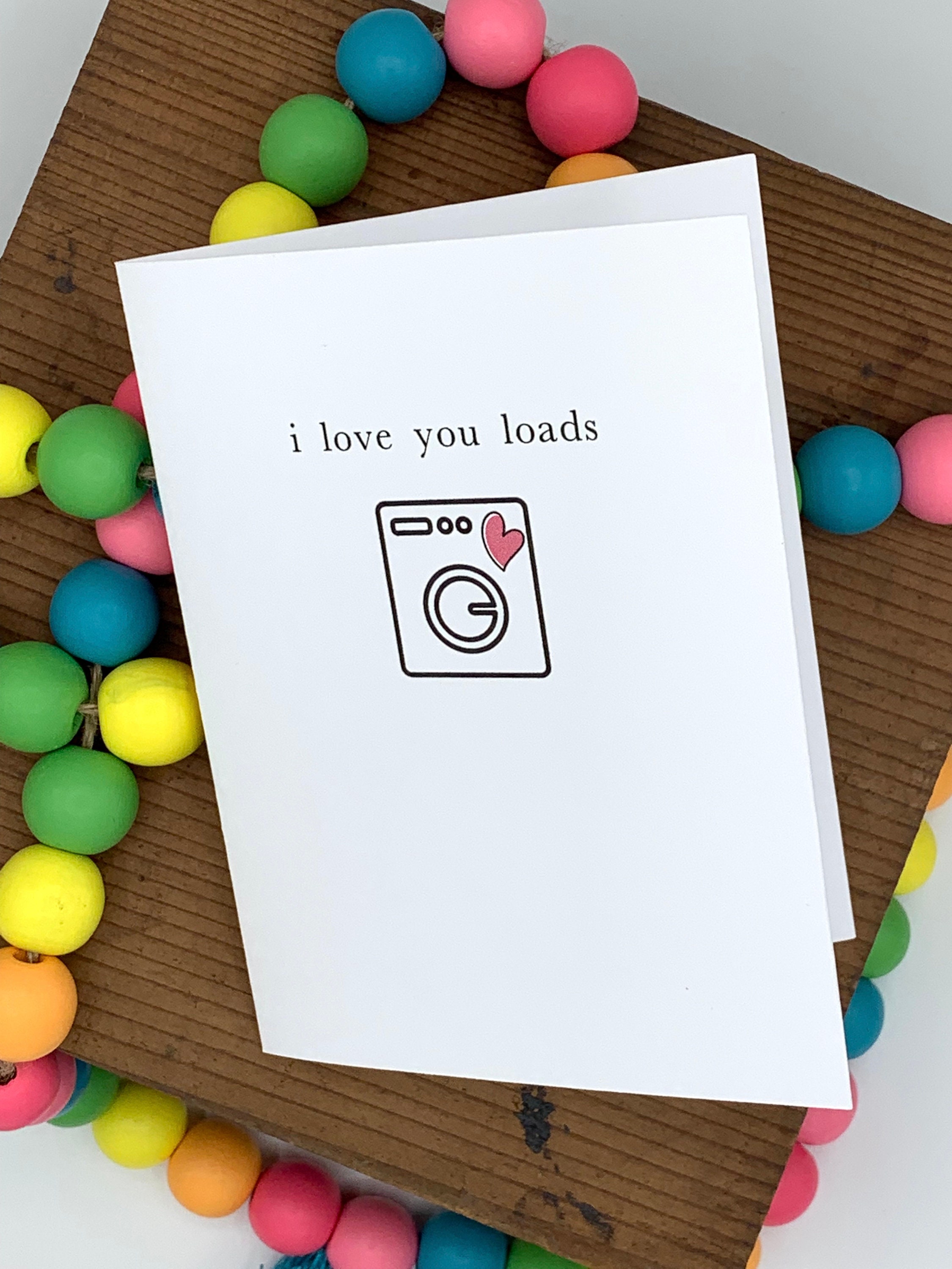 I Love You Loads Handmade Greeting Card Love Valentines | Etsy