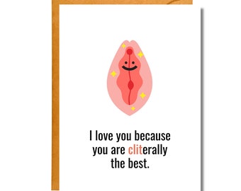 Cliterally the Best | Love Card | Adult Friendship | Pun Card | FR15