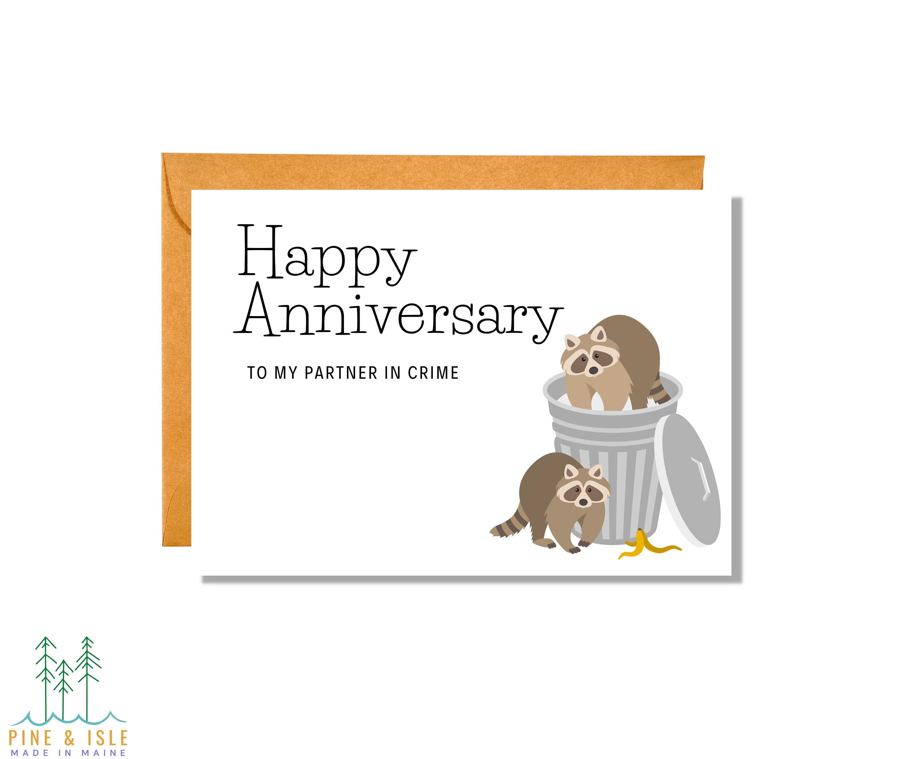 Happy Anniversary to My Partner in Crime | Anniversary Card