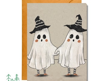 Vintage Ghosts | Halloween Card | Fall Card | HA3