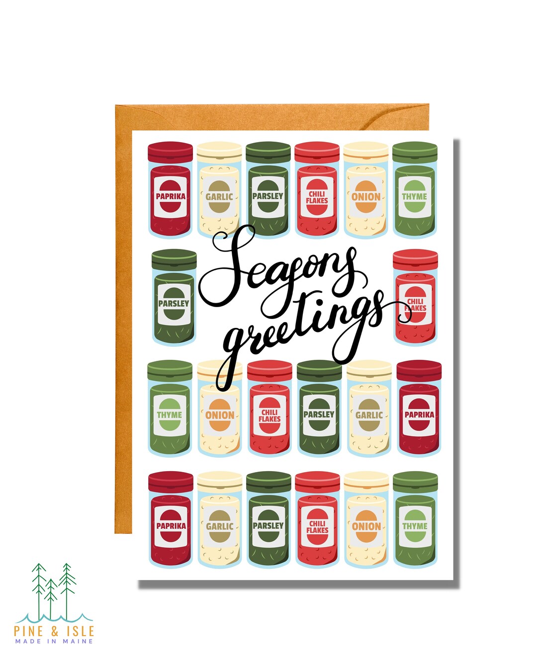 Seasons Greetings Pun Card Christmas Card Funny Etsy